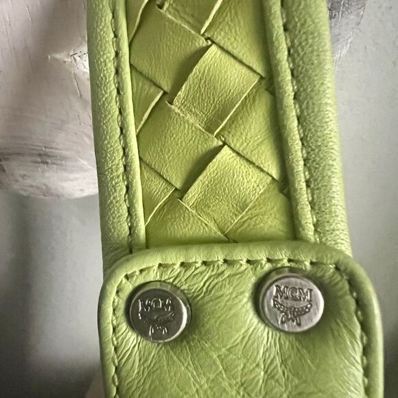 Like new!  Soft Lime Green MCM Hobo Shoulder Bag and MCM Dustbag - Picture 9 of 13